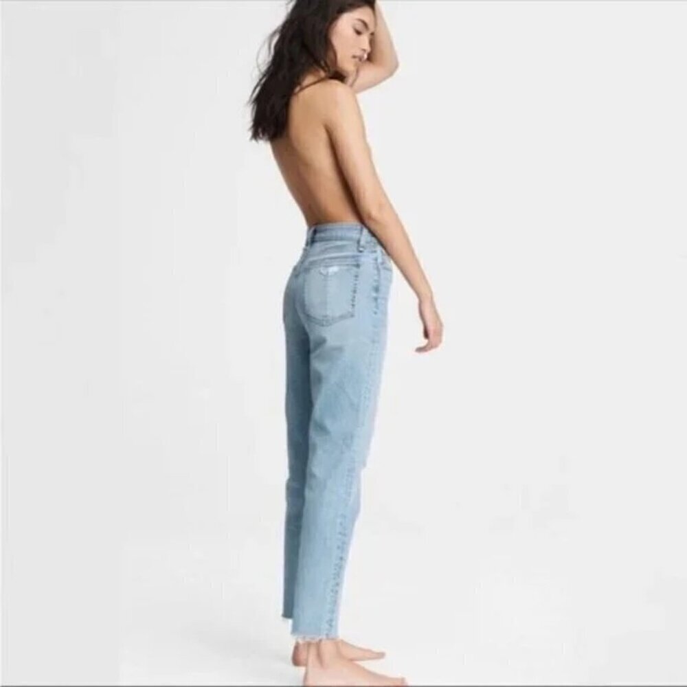 Rag & Bone Nina High-Rise Ankle Cigarette Skinny Distressed Starway - Size 26 - Picture 3 of 11